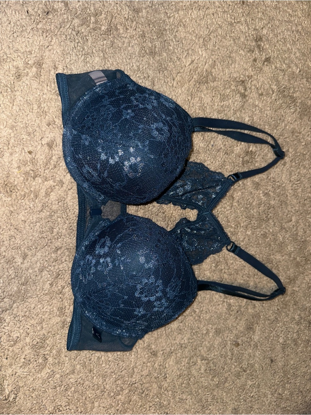 Victoria's Secret Navy Lace Push-Up Bra